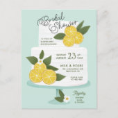 Citroen cake bruids douche uitnodiging (Voorkant)