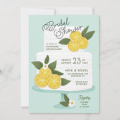 Citroen cake bruids douche uitnodiging (Voorkant)