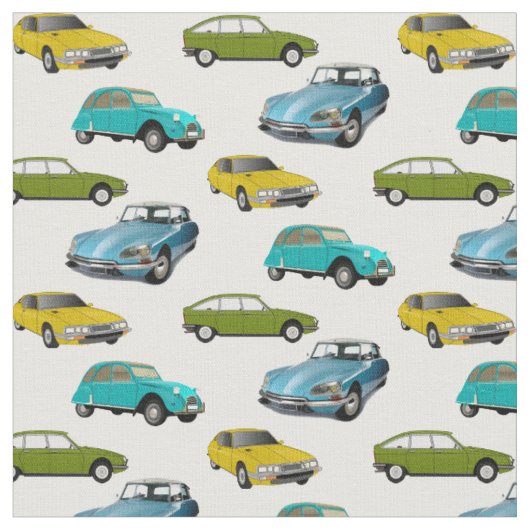 Citroen Cars Fabric Stof (Close Up)