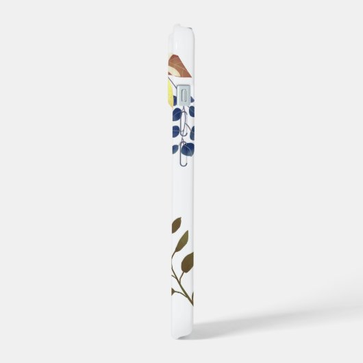 Citroen Chic Monogram Wit iPhone 15 Case (Linkerkant)