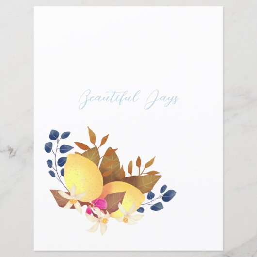 Citroen Chic Monogram Wit Papierblad (Achterkant)