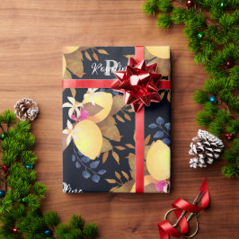 Citroen Chic Monogram Zwart Cadeaupapier