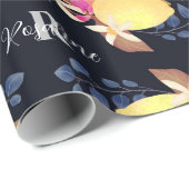 Citroen Chic Monogram Zwart Cadeaupapier (Rol Hoek)