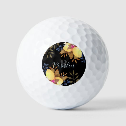 Citroen Chic Monogram Zwart Golfballen (Voorkant)