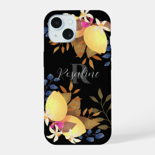 Citroen Chic Monogram Zwart iPhone 15 Case