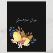 Citroen Chic Monogram Zwart Papier Blad (Achterkant)