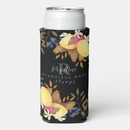 Citroen Chic Monogram Zwart Seltzer Blikjeskoeler