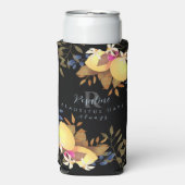 Citroen Chic Monogram Zwart Seltzer Blikjeskoeler (Seltzer Voorkant)