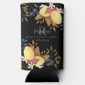 Citroen Chic Monogram Zwart Seltzer Blikjeskoeler (Achterkant)