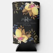 Citroen Chic Monogram Zwart Seltzer Blikjeskoeler (Voorkant)