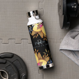 Citroen Chic Monogram Zwart Waterfles