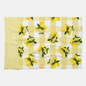 Citroen Chic Yellow Gingham Theedoek (Horizontaal)