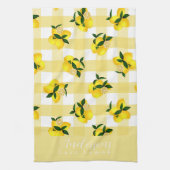 Citroen Chic Yellow Gingham Theedoek (Verticaal)