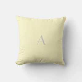 Citroen Chiffon Pastel Kussen w Zilver Monogram