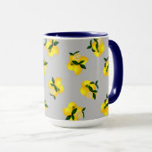 Citroen chique grijs ontwerp mok (Voorkant rechts)