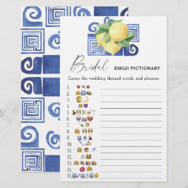 Citroen citroen - bruiloftsshower emoji pictionary