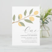 Citroen Citrus 1e Verjaardag Kaart (Staand voorkant)