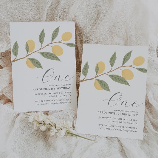 Citroen Citrus 1e Verjaardag Kaart