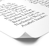 Citroen Citrus 20 Tafel Bruiloft Zitkaarten Poster (Hoek)