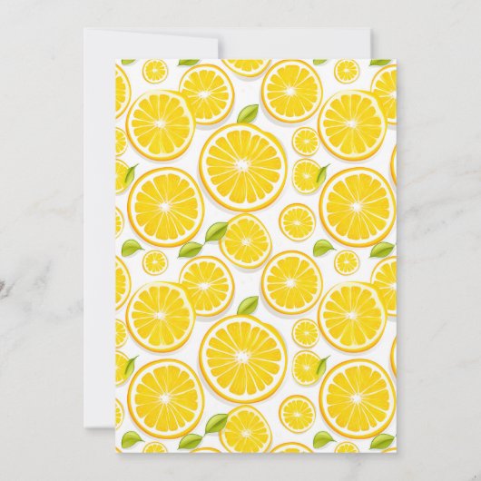 Citroen Citrus 40e verjaardag Party uitnodiging (Achterkant)