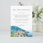 Citroen Citrus Amalfi kust bruiloft Informatiekaartje (Staand voorkant)