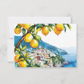 Citroen Citrus Amalfi kust bruiloft RSVP (Achterkant)