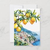 Citroen Citrus Amalfi kust bruiloft RSVP (Achterkant)