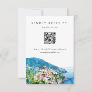 Citroen Citrus Amalfi kust bruiloft RSVP Kaartje