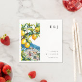 Citroen Citrus Amalfi Kust Italiaanse bruiloft Servet (Insitu)