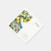 Citroen Citrus Amalfi Kust Italiaanse bruiloft Servet (Hoek)