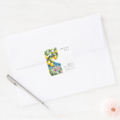 Citroen Citrus Amalfi Kust Italiaanse bruiloft Vierkante Sticker (Envelop)