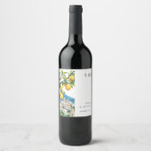 Citroen Citrus Amalfi Kust Italiaanse bruiloft Wijn Etiket (Voorkant)