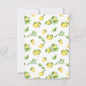Citroen Citrus Baby shower Foto Bedankkaart (Achterkant)