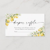 Citroen Citrus Baby shower Luier Raffle Kaart (Voorkant)