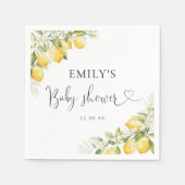 Citroen Citrus Baby shower Papier servet (Voorkant)