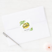 Citroen Citrus Baby shower Vierkante Sticker (Envelop)