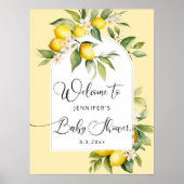 Citroen citrus baby shower welkom poster (Voorkant)