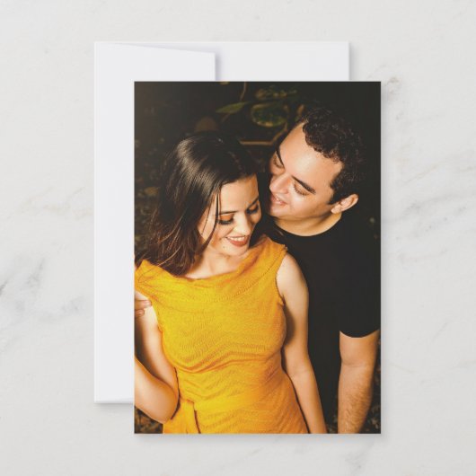 Citroen citrus bloesem foto bruiloft opslaan van d save the date (Achterkant)