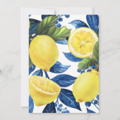 Citroen | Citrus | Botanisch Baby shower Kaart (Achterkant)