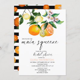 Citroen | Citrus | Bridal Shower-uitnodigingen Kaart