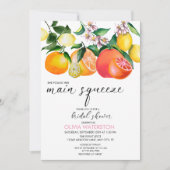 Citroen | Citrus | Bridal Shower-uitnodigingen Kaart (Voorkant)
