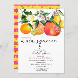 Citroen | Citrus | Bridal Shower-uitnodigingen Kaart