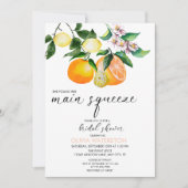 Citroen | Citrus | Bridal Shower-uitnodigingen Kaart (Voorkant)