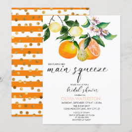 Citroen | Citrus | Bridal Shower-uitnodigingen Kaart