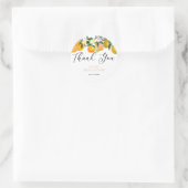Citroen | citrus | Bruiloft Dank Je Ronde Sticker (Tas)