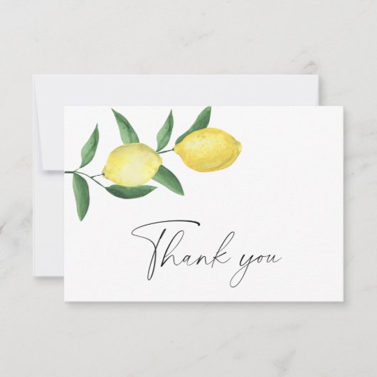 Citroen citrus - Dank u kaart (Voorkant)