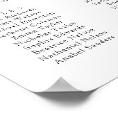 Citroen Citrus Floral 12 Tafel Bruiloft Zitkaarten Poster (Hoek)