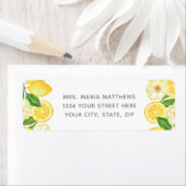 Citroen Citrus Floral, geel en groen Etiket (Insitu)