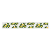 Citroen Citrus fruit Bloemen Botanische Tuin Grosgrain Lint (Voorkant)
