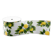 Citroen Citrus fruit Bloemen Botanische Tuin Grosgrain Lint (Spoel)